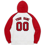 Custom Pullover Hoodie Raglan Sleeves Embroideried Sweatshirt Your Team Logo And Number Adult Youth