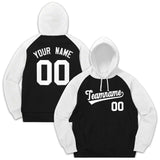 Custom Pullover Hoodie Raglan Sleeves Embroideried Sweatshirt Your Team Logo And Number Adult Youth