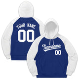 Custom Pullover Hoodie Raglan Sleeves Embroideried Sweatshirt Your Team Logo And Number Adult Youth