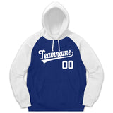 Custom Pullover Hoodie Raglan Sleeves Embroideried Sweatshirt Your Team Logo And Number Adult Youth