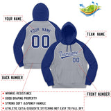 Custom Pullover Hoodie Raglan Sleeves Embroideried Sweatshirt Your Team Logo And Number Adult Youth