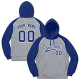 Custom Pullover Hoodie Raglan Sleeves Embroideried Sweatshirt Your Team Logo And Number Adult Youth