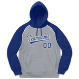 Custom Pullover Hoodie Raglan Sleeves Embroideried Sweatshirt Your Team Logo And Number Adult Youth