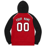 Custom Pullover Hoodie Raglan Sleeves Embroideried Sweatshirt Your Team Logo And Number Adult Youth