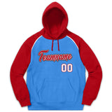 Custom Men's Youth Sweatshirt Stitched Name Number Pullover Raglan Sleeves Fashion Hoodie