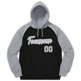 Custom Men's Youth Sweatshirt Stitched Name Number Pullover Raglan Sleeves Fashion Hoodie