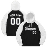 Custom Men's Youth Sweatshirt Stitched Name Number Pullover Raglan Sleeves Fashion Hoodie