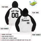 Custom Men's Youth Sweatshirt Stitched Name Number Pullover Raglan Sleeves Fashion Hoodie