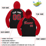 Custom Men's Youth Sweatshirt Stitched Name Number Pullover Raglan Sleeves Fashion Hoodie