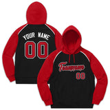 Custom Men's Youth Sweatshirt Stitched Name Number Pullover Raglan Sleeves Fashion Hoodie