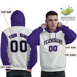 Custom Long-Sleeve Pullover Hoodie Raglan Sleeves Sportswear For Man Stitched Team Name Number Logo