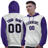 Custom Long-Sleeve Pullover Hoodie Raglan Sleeves Sportswear For Man Stitched Team Name Number Logo