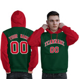 Custom Long-Sleeve Pullover Hoodie Raglan Sleeves Sportswear For Man Stitched Team Name Number Logo