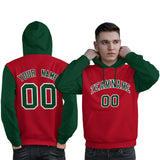 Custom Long-Sleeve Pullover Hoodie Raglan Sleeves Sportswear For Man Stitched Team Name Number Logo