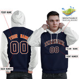 Custom Long-Sleeve Pullover Hoodie Raglan Sleeves Sportswear For Man Stitched Team Name Number Logo