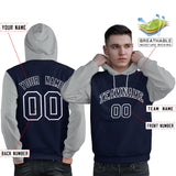 Custom Long-Sleeve Pullover Hoodie Raglan Sleeves Sportswear For Man Stitched Team Name Number Logo