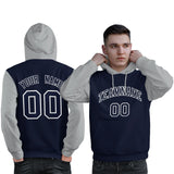 Custom Long-Sleeve Pullover Hoodie Raglan Sleeves Sportswear For Man Stitched Team Name Number Logo