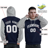 Custom Long-Sleeve Pullover Hoodie Raglan Sleeves Sportswear For Man Stitched Team Name Number Logo