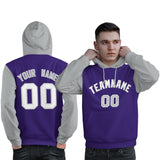 Custom Made to Order Long-Sleeve Pullover Hoodie Raglan Sleeves For Man Embroideried Your Team Logo and Number