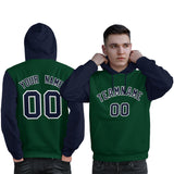 Custom Made to Order Long-Sleeve Pullover Hoodie Raglan Sleeves For Man Embroideried Your Team Logo and Number