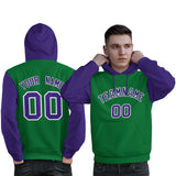 Custom Made to Order Long-Sleeve Pullover Hoodie Raglan Sleeves For Man Embroideried Your Team Logo and Number