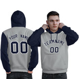 Custom Made to Order Long-Sleeve Pullover Hoodie Raglan Sleeves For Man Embroideried Your Team Logo and Number