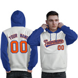 Custom Pullover Hoodie For Man Raglan Sleeves Stitched Text Logo Personalized Hip Hop Sportswear