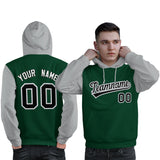 Custom Personalized Long-Sleeve Workout Pullover Raglan Sleeves Hoodie Sport Sweatshirt For Man