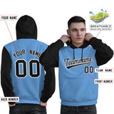 Custom Pullover Hoodie For Man Raglan Sleeves Stitched Text Logo Personalized Hip Hop Sportswear