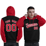 Custom Pullover Hoodie For Man Raglan Sleeves Stitched Text Logo Personalized Hip Hop Sportswear