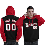 Custom Pullover Hoodie For Man Raglan Sleeves Stitched Text Logo Personalized Hip Hop Sportswear