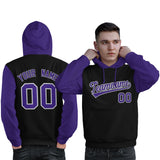 Custom Personalized Long-Sleeve Workout Pullover Raglan Sleeves Hoodie Sport Sweatshirt For Man