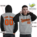 Custom Pullover Hoodie For Man Raglan Sleeves Stitched Text Logo Personalized Hip Hop Sportswear