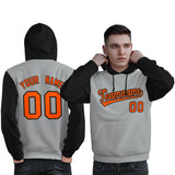 Custom Pullover Hoodie For Man Raglan Sleeves Stitched Text Logo Personalized Hip Hop Sportswear