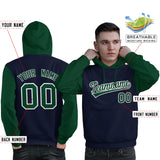 Custom Personalized Long-Sleeve Workout Pullover Raglan Sleeves Hoodie Sport Sweatshirt For Man