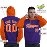 Custom For Man's Pullover Hoodie Raglan Sleeves Sports Hoodie Embroideried Your Team Logo