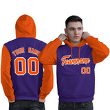 Custom For Man's Pullover Hoodie Raglan Sleeves Sports Hoodie Embroideried Your Team Logo