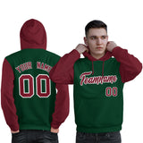 Custom For Man's Pullover Hoodie Raglan Sleeves Sports Hoodie Embroideried Your Team Logo