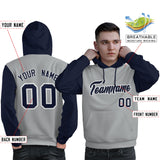 Custom Cotton Pullover Raglan Sleeves Hoodie For Man Personalized Stitched Text Logo And Number