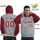 Custom For Man's Pullover Hoodie Raglan Sleeves Sports Hoodie Embroideried Your Team Logo