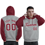 Custom For Man's Pullover Hoodie Raglan Sleeves Sports Hoodie Embroideried Your Team Logo