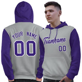 Custom Cotton Pullover Raglan Sleeves Hoodie For Man Personalized Couples Stitched Team Name Number