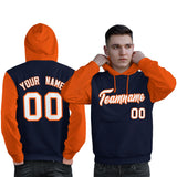 Custom Cotton Pullover Raglan Sleeves Hoodie For Man Personalized Couples Stitched Team Name Number