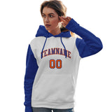 Custom Pullover Raglan Sleeves hoodie For Women Personalized Sweatshirt Stitched Name Number