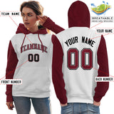 Custom Stitched Team Name Number and Logo Raglan Sleeves Fashion Pullover Hoodie Sportswear For Women