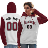 Custom Stitched Team Name Number and Logo Raglan Sleeves Fashion Pullover Hoodie Sportswear For Women