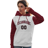 Custom Stitched Team Name Number and Logo Raglan Sleeves Fashion Pullover Hoodie Sportswear For Women