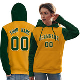 Custom Stitched Your Team Logo and Number For Women Raglan Sleeves Sports Pullover Sweatshirt Hoodie