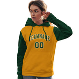 Custom Stitched Your Team Logo and Number For Women Raglan Sleeves Sports Pullover Sweatshirt Hoodie