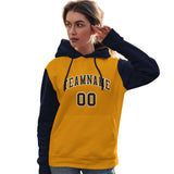 Custom Pullover Raglan Sleeves hoodie For Women Personalized Sweatshirt Stitched Name Number